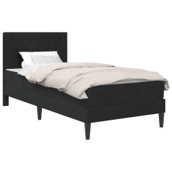 Cadre de lit avec matelas Noir 90 x 190 cm Velours 639873639873