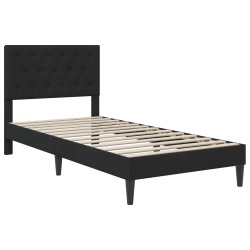 Cadre de lit avec matelas Noir 90 x 190 cm Velours 639873639873