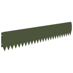 Bordure de Pelouse 20 pcs 103 x 20 cm Acier Vert olive 639889639889