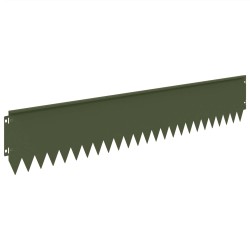 Bordure de Pelouse 20 pcs 103 x 20 cm Acier Vert olive 639889639889