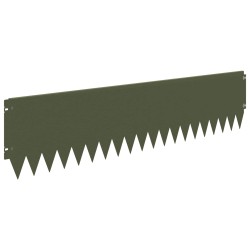 Bordure de Pelouse 20 pcs 103 x 25 cm Acier Vert olive 639890639890