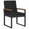 Ensemble de meubles d'extérieur 4 pcs Noir polyrotin 639897639897