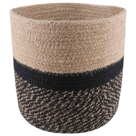 Ensemble de Pots à Plantes 2 pcs Naturel et noir Ø 21 x 21 cm 639900639900