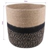 Ensemble de Pots à Plantes 2 pcs Naturel et noir Ø 21 x 21 cm 639900639900