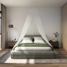 Ciel de lit anti-moustiques 3 pcs 156 mesh Blanc ⌀56 x 220 cm 639909639909