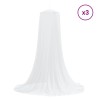 Ciel de lit anti-moustiques 3 pcs 156 mesh Blanc ⌀56 x 220 cm 639909639909