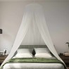 Ciel de lit anti-moustiques 3 pcs 156 mesh Blanc ⌀56 x 220 cm 639909639909