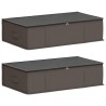 Boîte de rangement avec fenêtre transparente 2 pcs Gris 639910639910