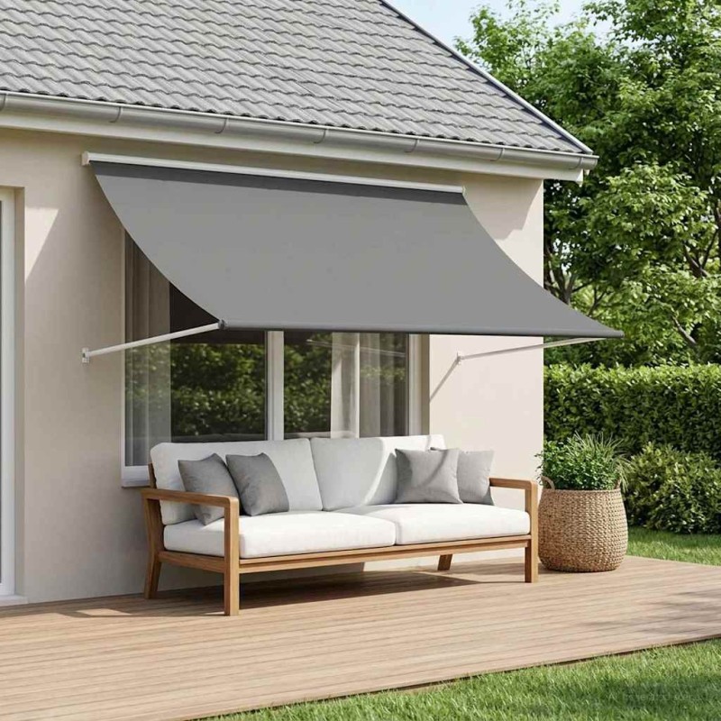 Auvent Gris clair 400 x 150 cm 639914639914