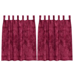 Rideaux en velours 2 pcs Bordeaux 140 x 140 cm Velours 639922639922