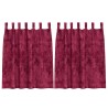 Rideaux en velours 2 pcs Bordeaux 140 x 140 cm Velours 639922639922