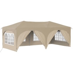 Tente de fête pop-up 575 x 288 x 245 cm Crème Tissu Oxford 639923639923