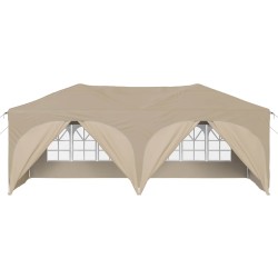 Tente de fête pop-up 575 x 288 x 245 cm Crème Tissu Oxford 639923639923