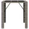 Table de bar et dessus en verre gris 105x80x110 cm poly rotin 639924639924