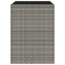 Table de bar et dessus en verre gris 105x80x110 cm poly rotin 639924639924