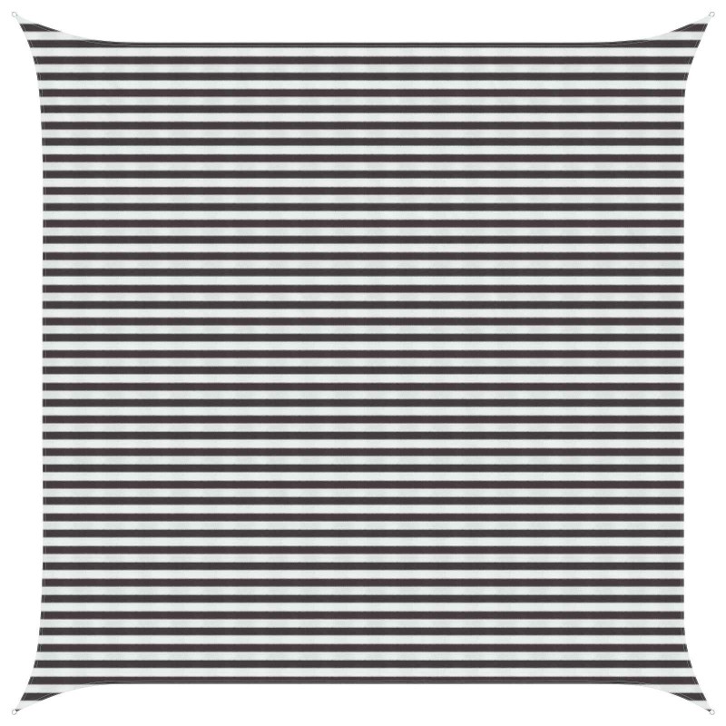 Voile d'ombre Anthracite et blanc 5 x 5 m HDPE 639944639944