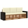 Ensembles de canapés avec coussin 3 pcs Bois d'Acacia Massif 639945639945