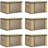Boîte de rangement avec fenêtre latérale transparente 6 pcs 639946639946