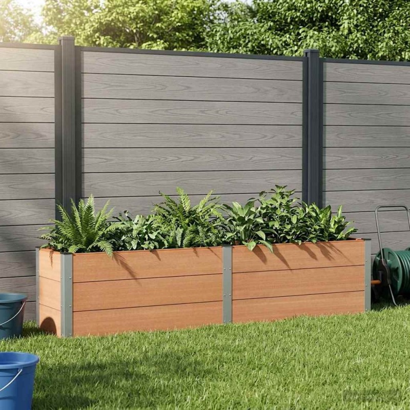 Jardinière surélevée Marron 250 x 50 x 54 cm 639947639947