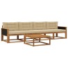 Ensemble de canapés d'extérieur 5 pcs Naturel et Beige 639954639954