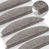 Tapis d'escalier auto-adhésifs 15 pcs Gris 80 x 24,5 x 3,5 cm 639955639955