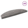 Tapis d'escalier auto-adhésifs 15 pcs Gris 80 x 24,5 x 3,5 cm 639955639955
