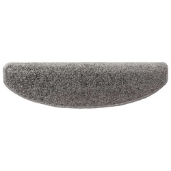 Tapis d'escalier auto-adhésifs 15 pcs Gris 80 x 24,5 x 3,5 cm 639955639955