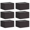 Boîte de rangement avec fenêtre transparente 6 pcs Anthracite 639966639966