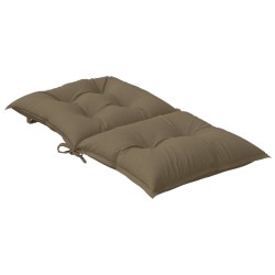 Coussins de chaise à dossier bas lot de 6 taupe mélangé tissu 639969639969