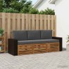 Ensembles de canapés avec coussin 3 pcs Bois d'Acacia Massif 639975639975