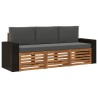Ensembles de canapés avec coussin 3 pcs Bois d'Acacia Massif 639975639975
