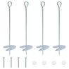 Ancre de terre 4 pcs Argenté Ø10 x 40 cm Métal galvanisé 639976639976