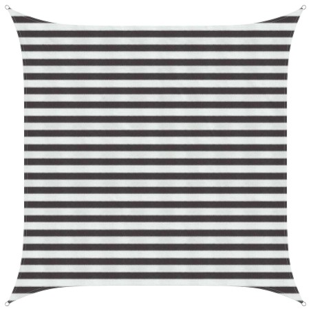 Voile d'ombre Anthracite et blanc 2,5 x 2,5 m HDPE 639977639977