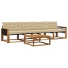 Ensemble de canapés d'extérieur 5 pcs Naturel et Beige 639978639978