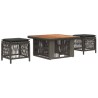 Ensemble de salle à manger pour jardin 3 pcs Gris et Gris foncé 639984639984