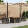 Ensemble de salle à manger pour jardin 3 pcs Gris et Gris foncé 639984639984