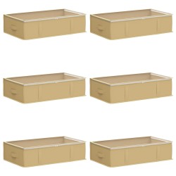 Boîte de rangement avec fenêtre transparente 6 pcs Crème 639985639985