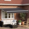 Auvent rétractable électrique Anthracite et blanc 3 x 2,5 m 639993639993