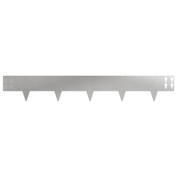 Bordure de Pelouse 10 pcs 100 x 15 cm Acier Argenté 639996639996