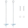 Ancre de terre 2 pcs Argenté Ø10 x 50 cm Métal galvanisé 640009640009