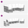 Ensemble de canapé de jardin 6 pcs Gris polyrotin 640010640010