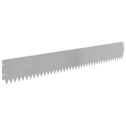Bordure de Pelouse 10 pcs 103 x 15 cm Acier Argenté 640011640011