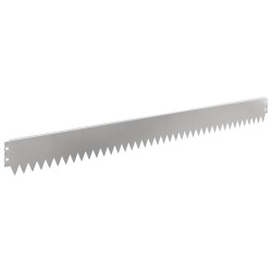 Bordure de Pelouse 10 pcs 103 x 10 cm Acier Argenté 640012640012