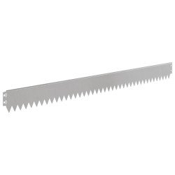 Bordure de Pelouse 10 pcs 103 x 10 cm Acier Argenté 640012640012
