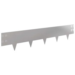 Bordure de Pelouse 10 pcs 100 x 20 cm Acier Argenté 640014640014