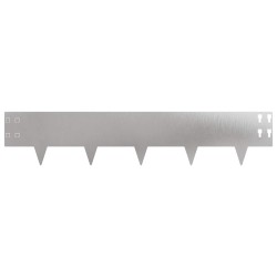 Bordure de Pelouse 10 pcs 100 x 20 cm Acier Argenté 640014640014