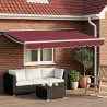 Auvent rétractable électrique Bourgogne et Blanc 3 x 2,5 m 640023640023
