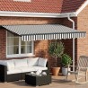 Auvent rétractable électrique Anthracite et blanc 3 x 2,5 m 640028640028