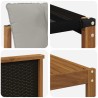 Ensemble de canapés d'extérieur 5 pcs Naturel et gris clair 640032640032