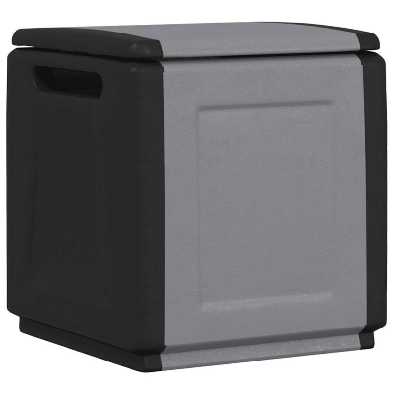 Boîte de rangement de jardin 54x53x57 cm 130 L Gris foncé noir 640044640044